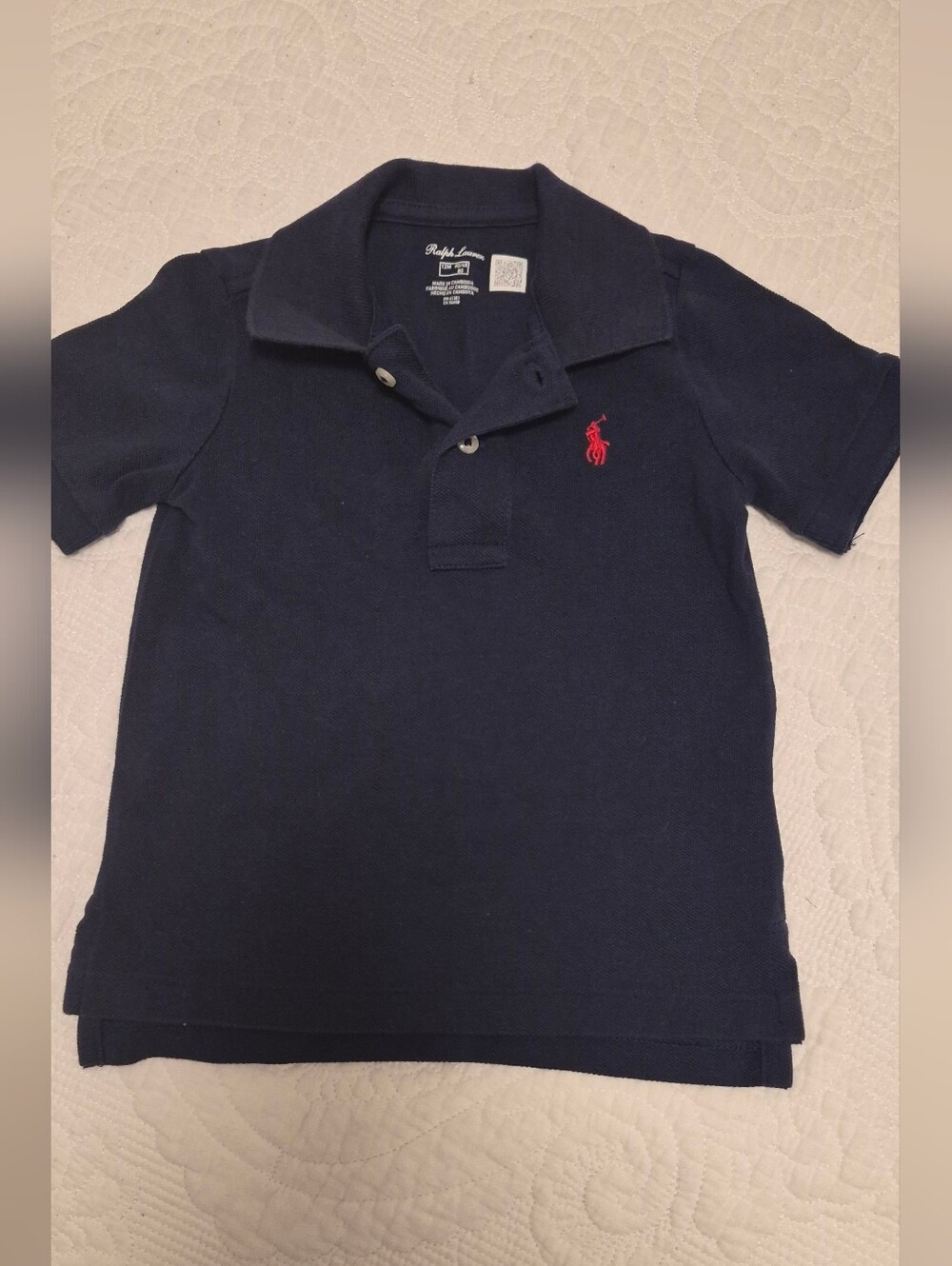 Ralph Lauren Kids Polo Shirt - Dark Blue with Red Logo